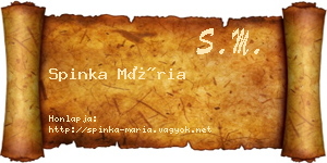 Spinka Mária névjegykártya